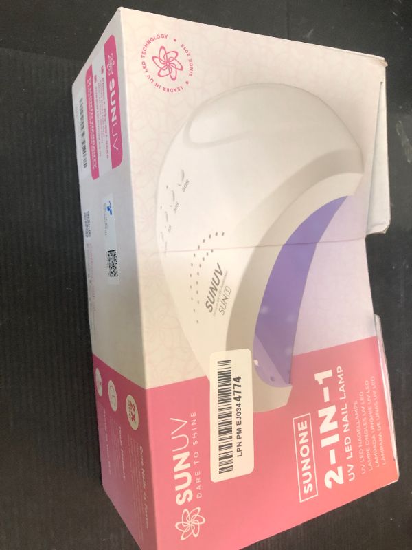 Photo 1 of SUNUV UV LED Nail Lamp, Gel Light for Nail Polish UV Dryer with 3 Timers SUNone White