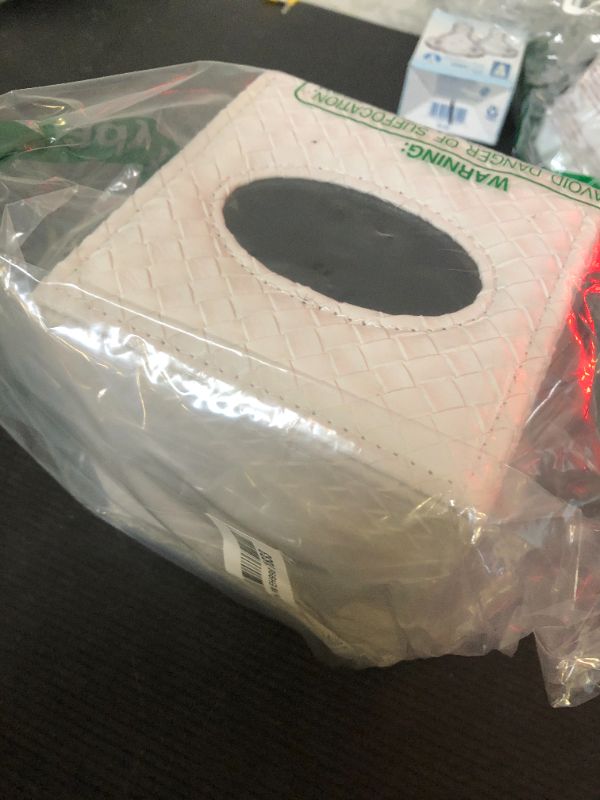 Photo 1 of White Tissue Box Cover,Tissue Box Cover Square,Black Tissue Box Holders,Tissue Holder for Bathroom Accessories,Bathroom Tissue Holders