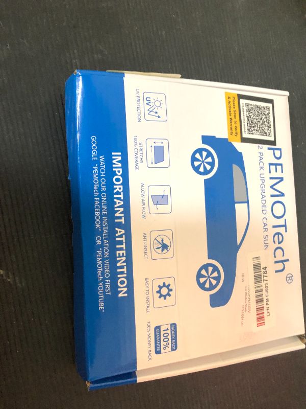Photo 1 of PEMOTech Car Window Shades(2 Pack)-Certified Car Side Window Sun Shades, UV Protection Breathable Spandex Baby Window Covers, Universal Fit Most (99%) of Cars, Protect Privacy for Family (27.2"x39.8")