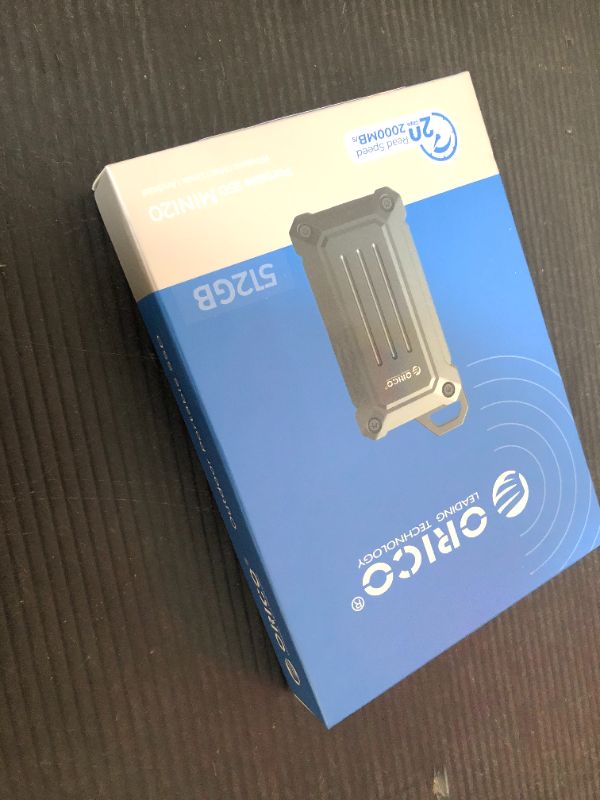 Photo 1 of ORICO 512 GB Portable SSD Up to 2000 MB/s USB 3.2 Gen 2 x 2 External Solid State Drive, Zinc Alloy Design, Water and Dust Resistance for Outdoors Professionals, Photography, PSSD - MINI20