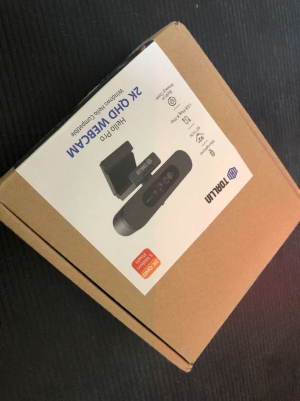 Photo 1 of TOALLIN 2K QHD Webcam for Windows Hello Face Login, IR Facial Recognition Camera, USB Webcam with Microphone, 92° Wide Angle View, Computer Web Camera for Video Calls