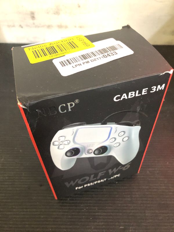 Photo 1 of NBCP Wired PS5 Controller - Gaming Controller for PlayStation 5, PS4, PC/Steam, Turbo & Linear Hall-effect Trigger, Dual Vibration, 3.5mm Audio Jack - White