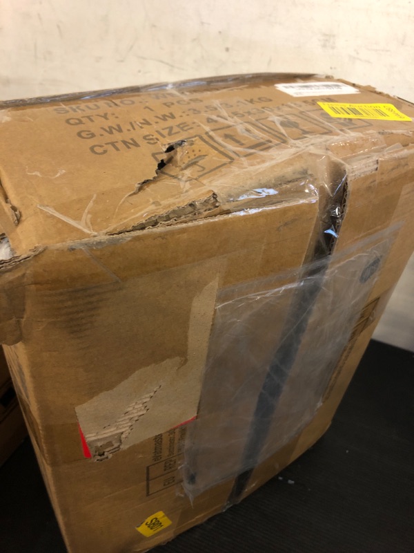 Photo 1 of IBUYKE Rectangular Makeup Stool with Adjustable Feet and Storage Space, Footrest Chair, PU Vanity Seat, Multi-Use as Small Side Table or Ottoman, for Bedroom, Black WBD017B