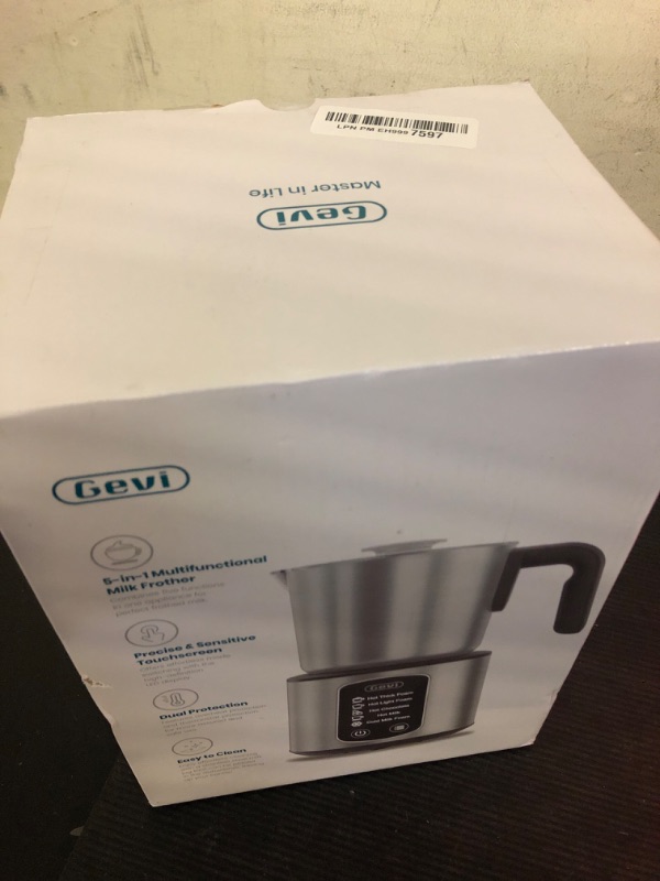 Photo 1 of Gevi Hot Chocolate Maker with 5 in 1 Milk Frother and Steamer, Professional Milk Steamer, 17 oz/3.5 oz, Stainless Steel, Hot and Cold Milk Frother for Latte, Macchiato, Cappuccino and Hot Chocolate
