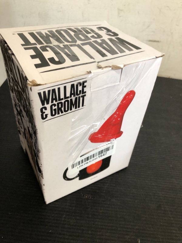 Photo 1 of Half Moon Bay Coffee Cup For Your Favorite Morning Brew, 11.5 Oz Ceramic Stoneware, Wallace and Gromit Feathers McGraw Shaped Mug With Lid