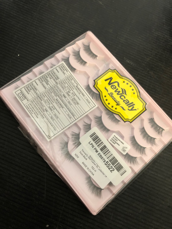 Photo 1 of Newcally Half Lashes Mink Natural Cat Eye Wispy False Eyelashes 3D Volume Strip Fake Eyelashes Accent Corner 3/4 Eye Lashes DIY Cluster Faux Mink Half Eyelashes 14 Pairs