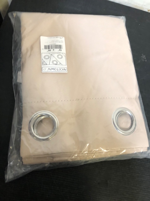 Photo 1 of NICETOWN Outdoor Curtains for Patio Waterproof 95" L, Blackout Gazebo Curtain for Pergola/Porch Weatherproof, UV & Privacy Protection Outside Drape, 52" Wide, 1 Panel, Biscotti Beige