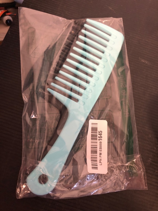 Photo 1 of MODENGKONGJIAN 2PCS Wide Tooth Detangling Comb, Large Hair Styling Comb for Curly, Wet, Long Hair (Multi-colored, Polypropylene, Handgrip)