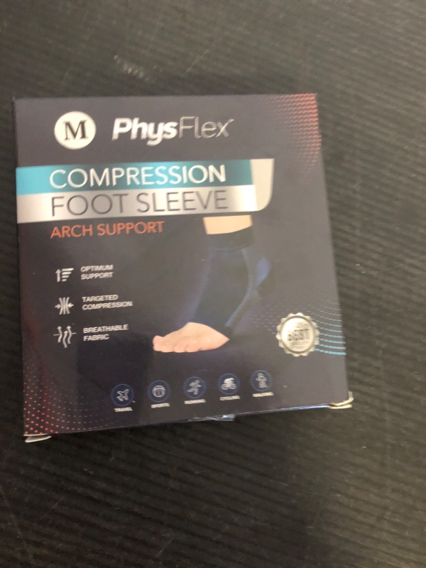 Photo 1 of PhysFlex Compression Socks for Plantar Fasciitis, Achilles Tendonitis Relief - (1 Pair) Ankle Compression Sleeve for Heel Spurs, Foot Swelling & Fatigue - Arch Support Brace for Everyday Use