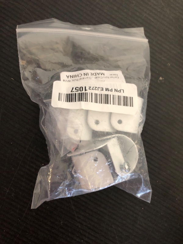 Photo 1 of Coshar 6pcs Closet Rod Bracket Curtain Pole Sockets Flange Rod Holeder with Screws, Fit 1.0 Inch Diameter Pole, White