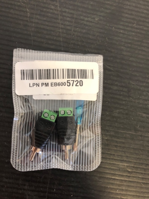 Photo 1 of MOBOREST RCA Cable Audio Adapter, Phono RCA Male Plug to AV Screw Terminal Audio/Video Speaker Wire connectors Solderless Adapter(RCA Male-2pack)