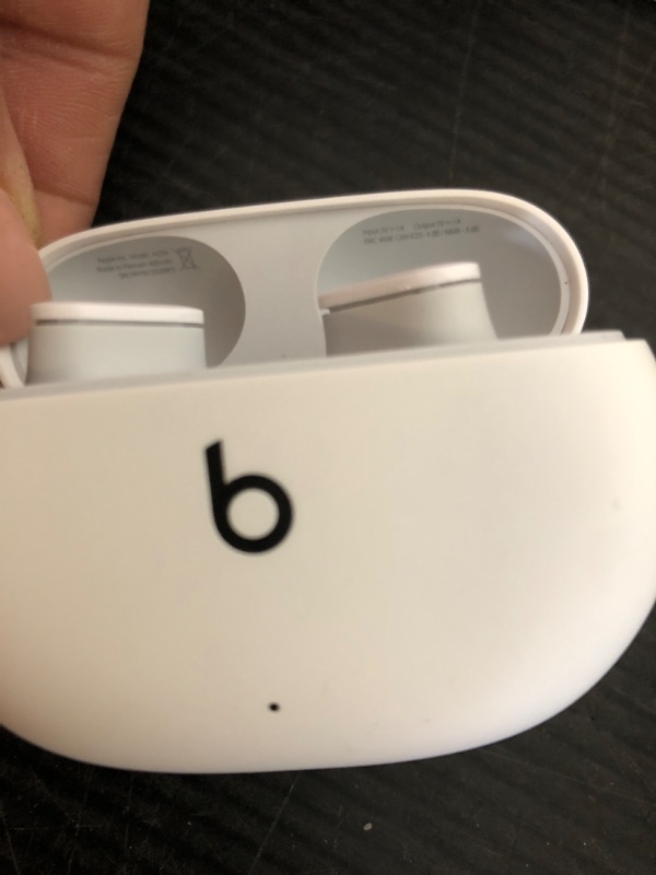 Photo 1 of Beats Studio Buds - True Wireless Noise Cancelling Earbuds - Compatible with Apple & Android, Built-in Microphone, IPX4 Rating, Sweat Resistant Earphones, Class 1 Bluetooth Headphones - White