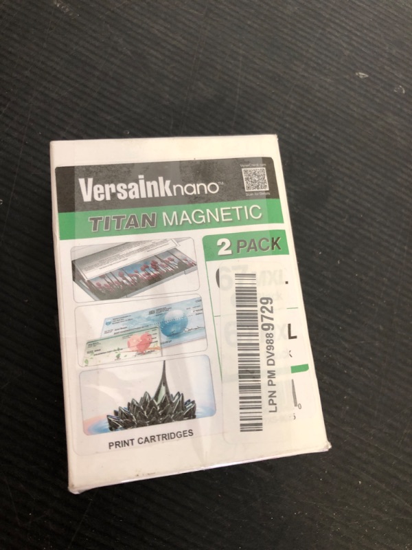 Photo 1 of VersaInk-Nano HP 67 MXL Titan-Magnetic (MICR 3-in-1) Black Ink Cartridge 2-Pack Replacement of HP 67 and 67 XL, Works with HP DESKJET 2723,2734,2755,2855,4133,4155,4255, Envy 6055,6075,6455,6475