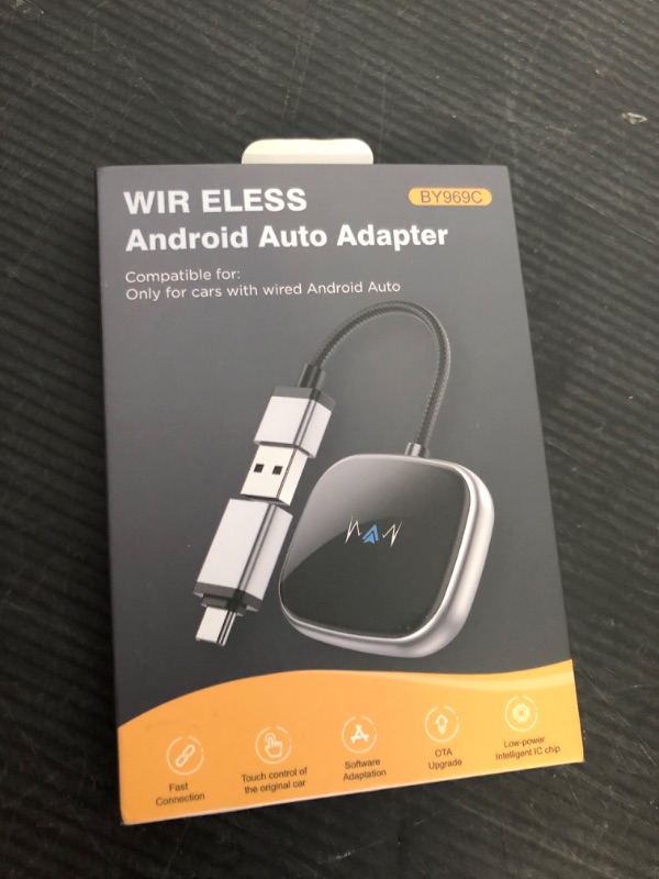 Photo 1 of Android Auto Wireless Adapter Plug and Play Car Dongle for Factory Wired Android Auto in All Cars compatible with wired android auto