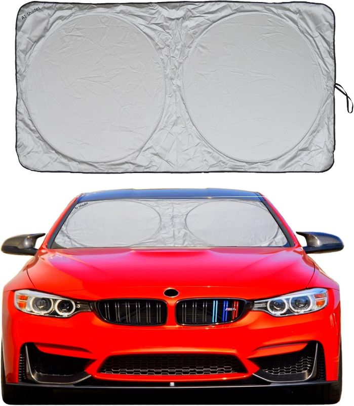 Photo 1 of Car Windshield shade for Automotive windshield sunshades with Storage Pouch by A1 Sun Shade Foldable Truck Suv Front Window Shield Blocker Visor Protector...
