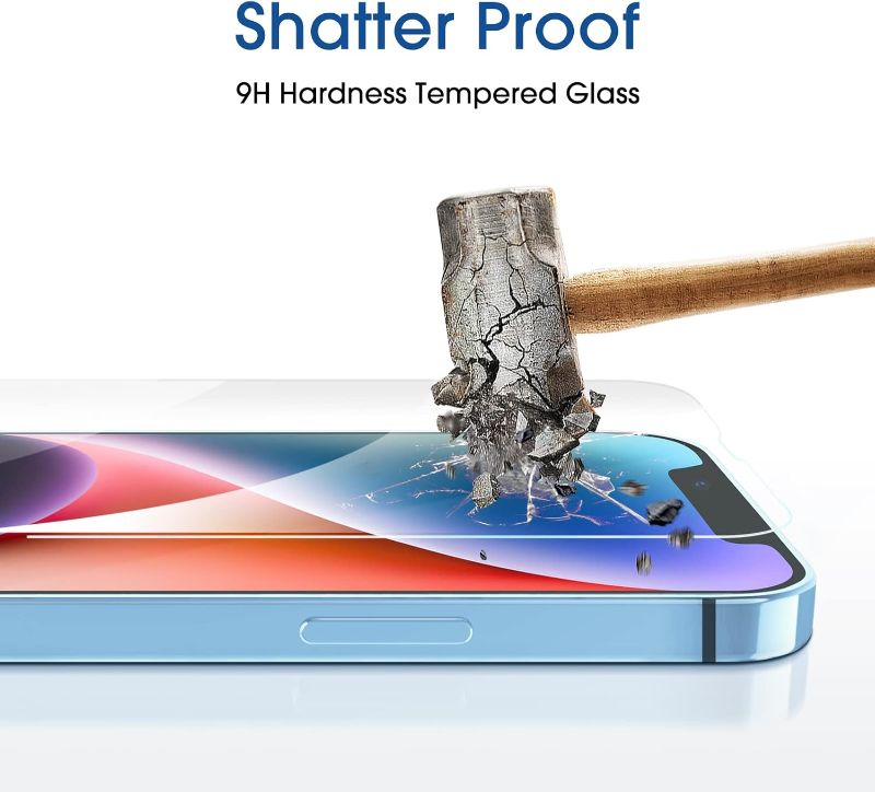 Photo 1 of amFilm 2 Pack Magnetic OneTouch for iPhone 16e/iPhone 14/iPhone 13/13 Pro 6.1" Screen Protector [Eco Friendly] [Indestructible 9H Tempered Glass] [15 seconds Auto-Alignment & Ultra Fast Installation]
