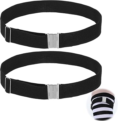 Photo 1 of 2 Pcs Women's Thigh Garter Belt Adjustable Thigh Garters Belts Elastic Garter Belt with Buckle Plus Size Leg Harness