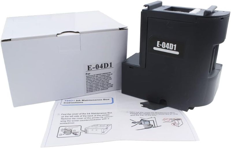 Photo 1 of T04D1 Maintenance Tank Box Compatible for ET-15000 ET-3750 ET-3760 WF-2860 ET-4760 ET-3850 ET-4850 XP-5100 XP-5200 ET-3710 ET-5150 ET-3830 ET-M1000 ST-3000 ET-M2170 Printer
