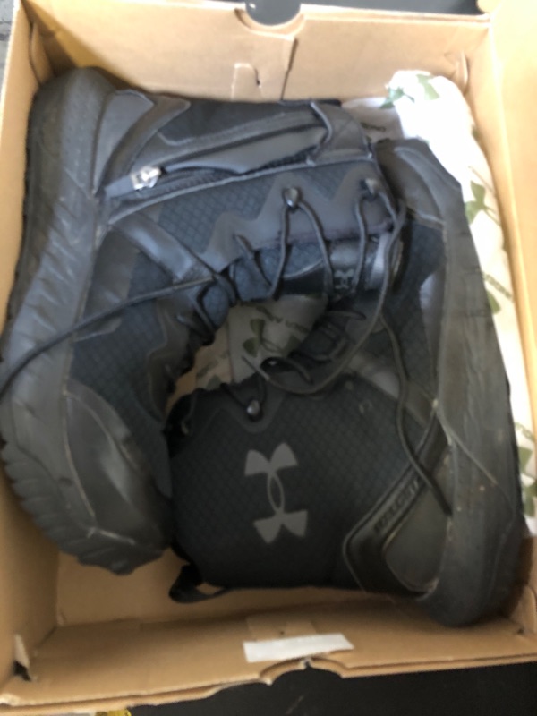Photo 1 of Under Armour Men's Charged Valsetz Mid, (001) Black/Black/Jet Gray, 9.5, US