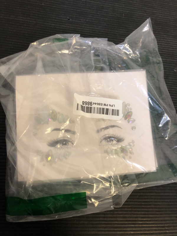 Photo 1 of SHINEYES 6 Pcs Music Festival Face Jewels, Rhinestone Rave Gems Glitter, Crystal Birthday Party Face Stickers, Eyes Body Temporary Tattoos