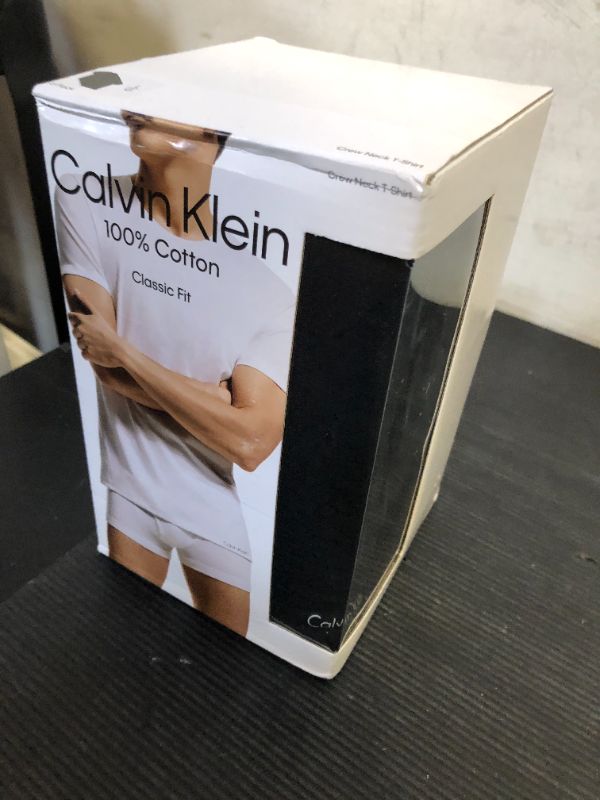 Photo 1 of Calvin Klein mens 100% Cotton T-Shirt Packs 3 WHITE / 2 HEATHER GREY - TANK M