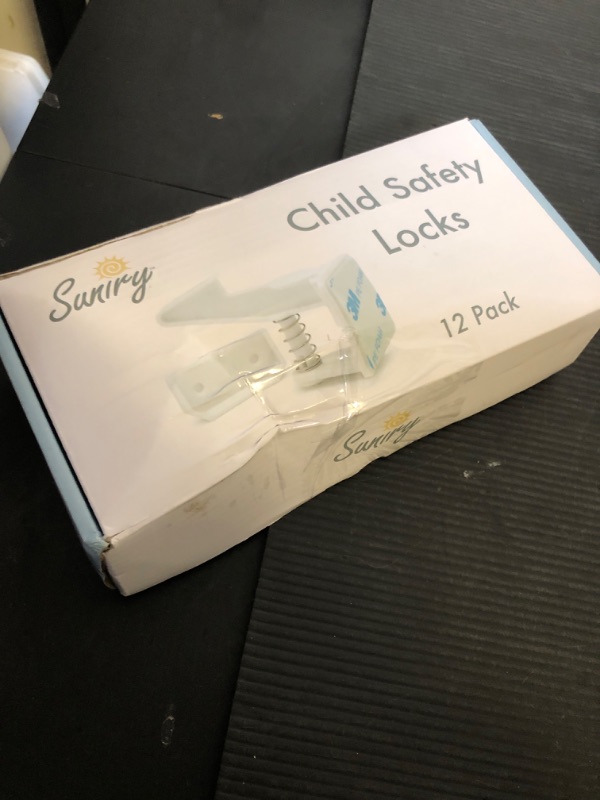 Photo 1 of 12 Pack Cabinet Locks Child Safety | Baby Safety Cabinet Locks NO Drilling 3M Adhesive Baby Proof Drawer Lock Child proofing cabinets latches for Kids Latch for Drawers & Door Child Safety Locks