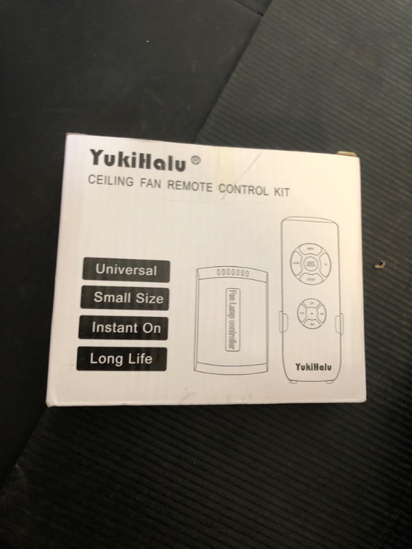 Photo 1 of Ceiling Fan Remote Control Kit, Small Size and Universal Fan Remote, Speed, Timing and Light 3 in 1 Wireless Control, Compatible with Hunter and Others, YukiHalu