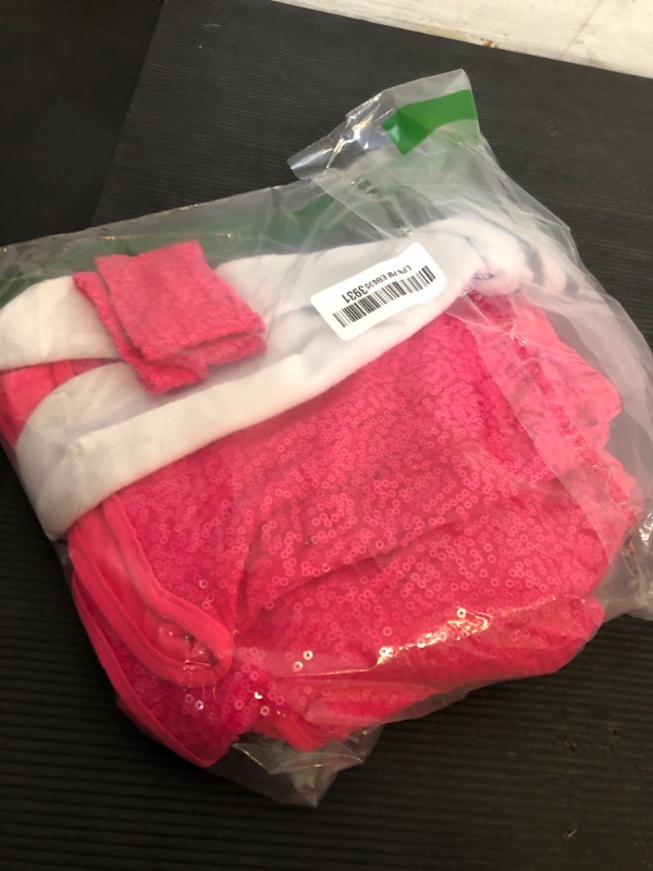 Photo 1 of LOLANTA Girls Sequins Dance Dress Sparkle Hip Hop Jazz Dance Outfits Sleeveless Top and Shorts (Rosered, 6-7Years)