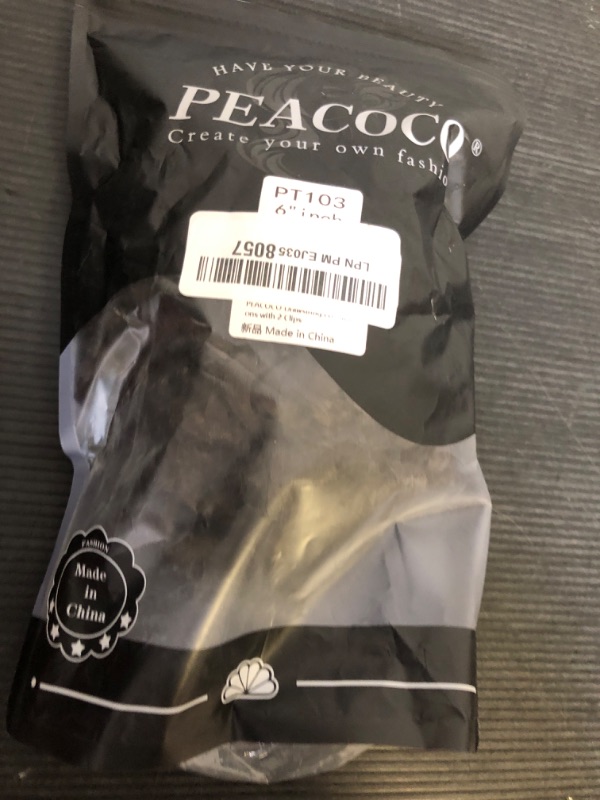 Photo 1 of PEACOCO Drawstring Ponytail Extension for Black Women, 6 Inch Curly Synthetic Hairpiece, Short Afro Puff Extension With 2 Clips