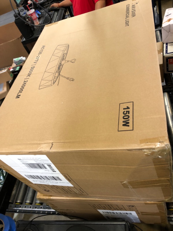 Photo 1 of AIKVSXER UFO LED High Bay Light 150W 8 Pack, 24000LM 5000K, 0-10V Dimmable, 5ft Cable with Plug, AC120-277V IP65 Commercial Bay Lighting for Gym Factory Warehouse - ETL/DLC