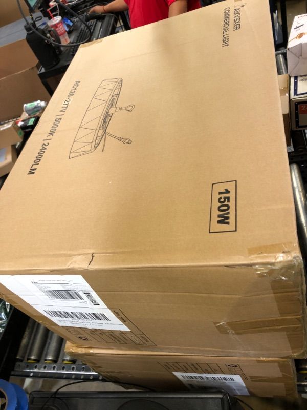 Photo 1 of AIKVSXER UFO LED High Bay Light 150W 8 Pack, 24000LM 5000K, 0-10V Dimmable, 5ft Cable with Plug, AC120-277V IP65 Commercial Bay Lighting for Gym Factory Warehouse - ETL/DLC