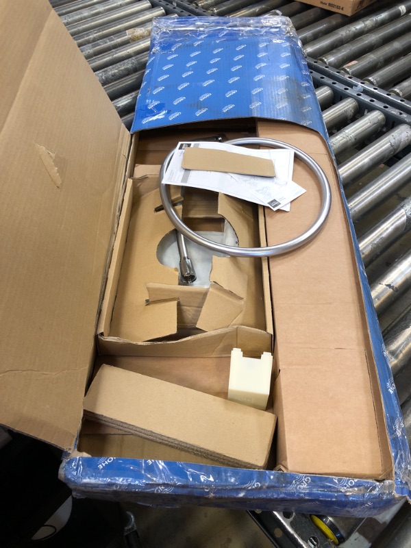 Photo 1 of GROHE EUROCUBE SINGLE HANDLE FREESTANDING TUB FAUCET WITH 1.75 GPM HAND SHOWER, STARLIGHT CHROME 