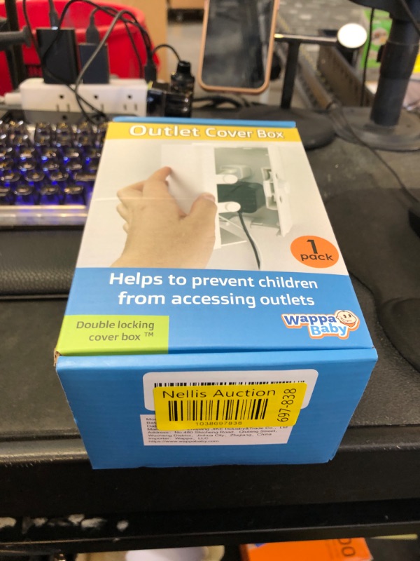 Photo 1 of Baby Safety Outlet Cover BOX [Patent Pending] Double Lock for Much Better Toddler Proofing, Easier Operation, Simple 3 Step Install with Included Screws. Provides Extra Space Inside for Plugs,Adapters