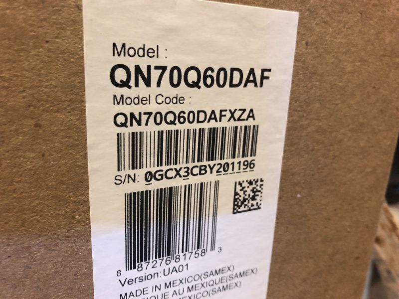 Photo 1 of SAMSUNG 70-Inch Class QLED 4K Q60D Series Quantum HDR Smart TV w/Object Tracking Sound Lite, Motion Xcelerator, Slim Design, Gaming Hub, Alexa Built-in (QN70Q60D, 2024 Model)