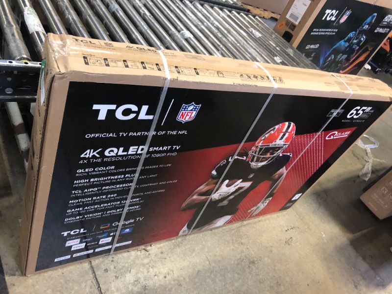 Photo 1 of TCL 65-Inch Q65 QLED 4K UHD Smart TV with Google TV (65Q651G, 2024 Model) Dolby Vision, Dolby Atmos, HDR Pro+, Game Accelerator Enhanced Gaming, Voice Remote, Works with Alexa, Streaming Television