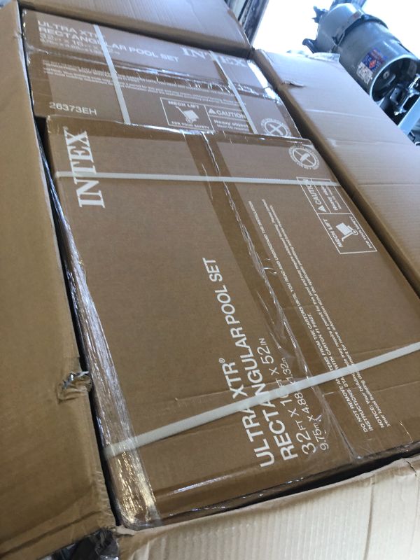 Photo 1 of INTEX 26373EH Ultra XTR Deluxe Rectangular Above Ground Swimming Pool Set: 32ft x 16ft x 52in – Includes 2800 GPH Sand Filter Pump – Easy Assembly