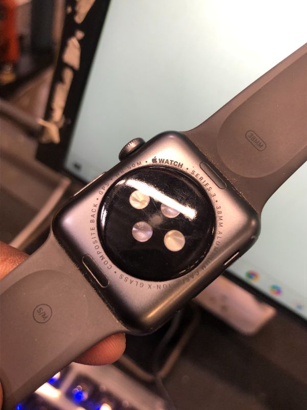 Photo 1 of Apple Watch Series 3 - GPS - Space Gray Aluminum Case with Gray Sport Band - 38mm