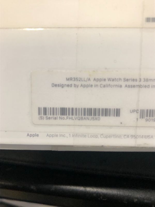 Photo 1 of Apple Watch Series 3 - GPS - Space Gray Aluminum Case with Gray Sport Band - 38mm