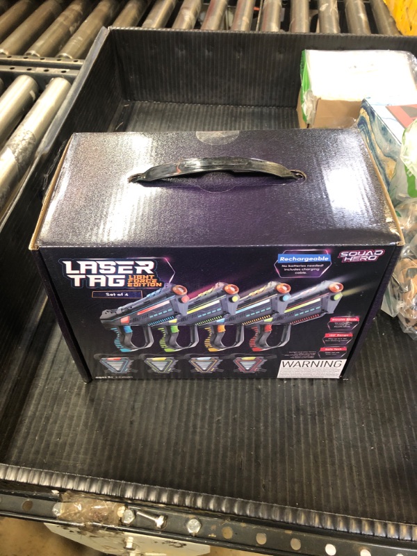 Photo 1 of Rechargeable Laser Tag for Kids, Teens & Adults - Boys Gifts - Blasters & Vest Sensors - Fun Ideas Age 8+ Year Old Toys - 4 Set - Lazer Teen Boy Games - Boys & Girls Outdoor Teenage Group Activities
