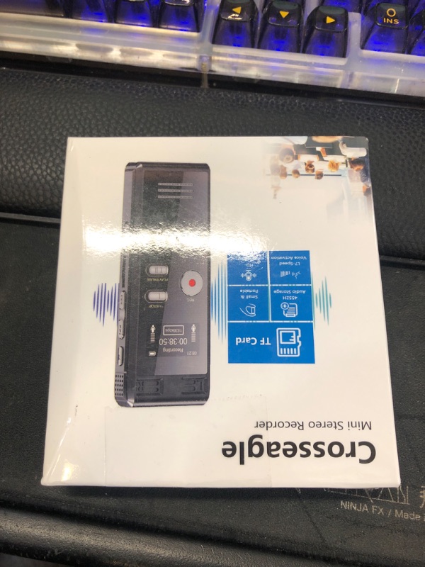 Photo 1 of 64GB Digital Voice Activated Recorder with Playback - 4552 Hours Audio Recording Device, 3072Kpbs HD Dual MIC Tape Recorder Device for Lecture A-B Repeat, MP3 Player,?64GB TF Card Included?
