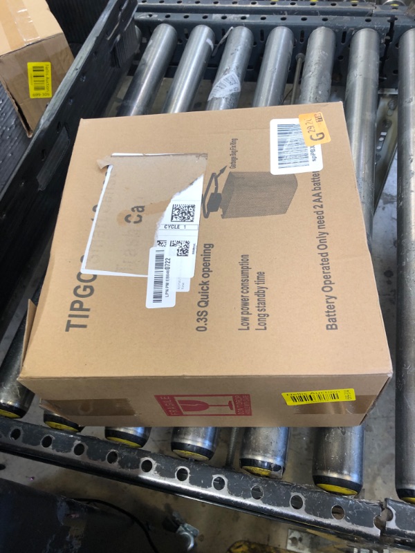 Photo 1 of TIPGO Automatic Motion Sensor Bathroom Trash Can with Lid, 2.6 Gallon Touchless Trash Bin, Smart Garbage Can Plastic Slim Wastebasket for Bedroom, Office, Dorm (Black)