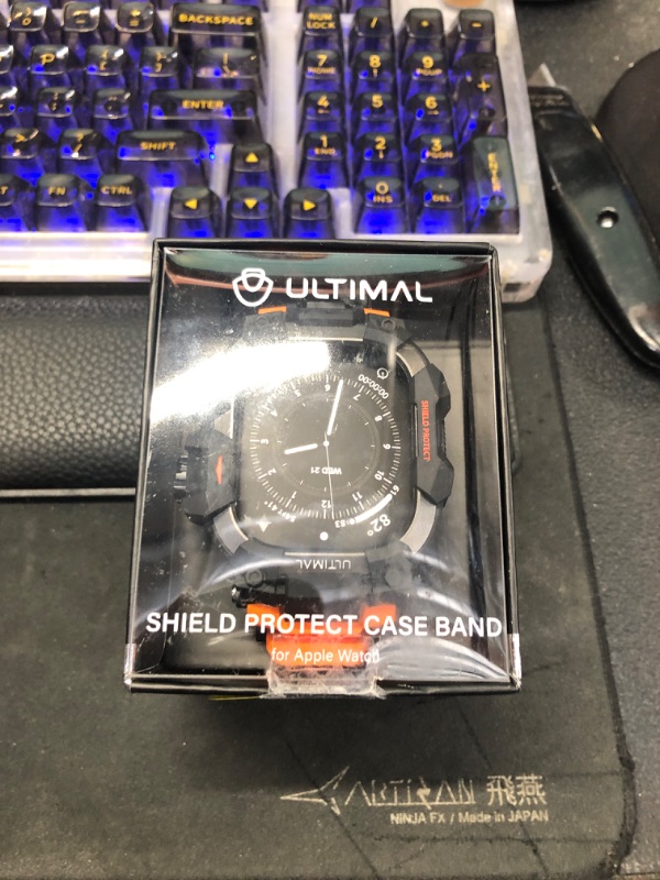 Photo 1 of ULTIMAL Rugged Case with Band for Apple Watch 49mm,Compatible with Apple Watch Ultra/Ultra 2, Military Grade Shockproof Bumper Cover for iWatch Tactical Band Men (49mm,Orange)