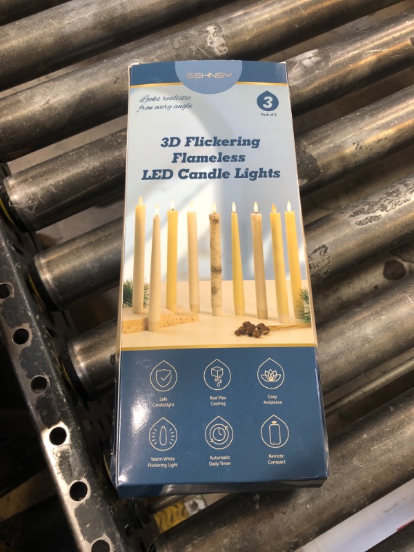 Photo 1 of SEHNSY Flameless Taper Candles with Remote, Real Wax Battery Operated LED Candles with 3D Flickering Flame, 9.6" 3PCS Ivory Realistic Dripless Candlesticks for Home Wedding Decor, Mother's Day Gifts