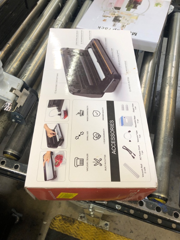 Photo 1 of Vacuum Sealer Machine, Food Sealer Machine 80KPA Automatic 8-IN-1 for Food Saving Dry/Moist Mode with Build-in Cutter&Storage, Air Suction Hose, Digital Countdown, Bag Roll, 11 Vacuum Bags