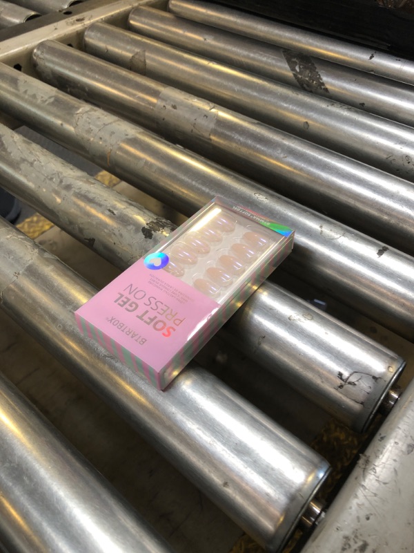 Photo 1 of BTArtbox Press On Nails Short - Soft Gel Chrome Press on Nails Short Oval Nails Fake Nail with Nail Glue, Fit Perfectly, Reusable Glue On Nails in 16 Sizes, Chrome Pearl