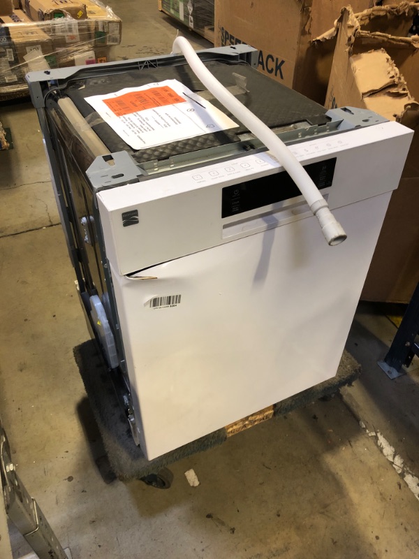 Photo 1 of Kenmore 24" Built-In Stainless Steel Tub Dishwasher with SmartWash, Smart Dry, and MoreSpace Adjustable Rack, Energy Star Certified, White