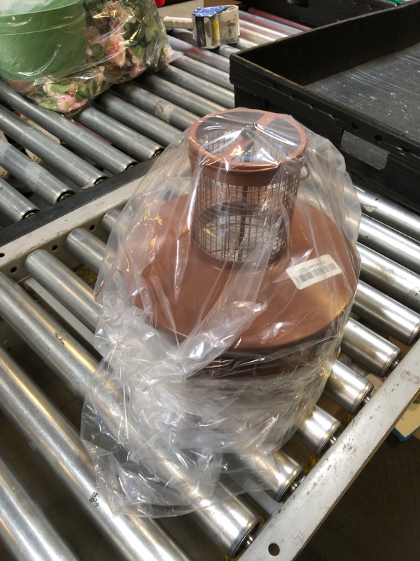 Photo 1 of Caged Bird Feeders Squirrel-Proof, Metal, 2.8 Lbs Capacity-Cage Tube Seed Feeders with Tray Outdoor Hanging, Attract Birds,Detachable Cleaning, Starling Proof Wild Bird Feeder?Brown?