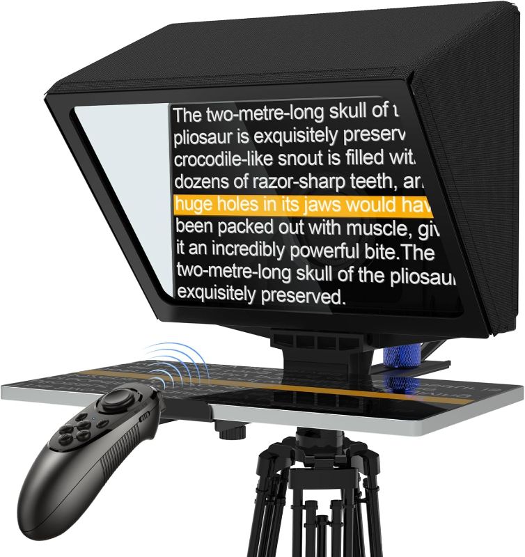 Photo 1 of 9.30-inch Aluminium teleprompter with 70/30 Split Glass for Mobile and Camera Shooting, Compatible with S-Telepromter app for iOS/Android
