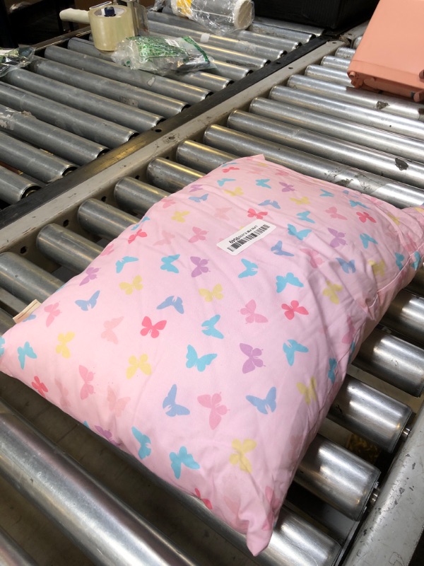 Photo 1 of Toddler Pillow with Pillowcase - 13x18 My Little Dreamy Kids Travel Bed Pillows for Sleeping, Organic Cotton Small Pillowcase, Soft & Breathable, Machine Washable, Toddlers 2-5 Years Old (Flutter)