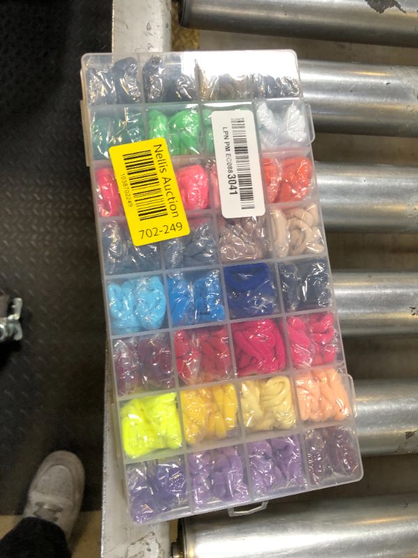 Photo 1 of Cotton Toddler Hair Ties 32 Colors, 320 Pcs Baby Hair Ties with 15 Hair Styling Tools Organizer Box, Soft Seamless Elastic Hair Bands Hair Accessories for Girls Kids